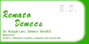 renato demecs business card